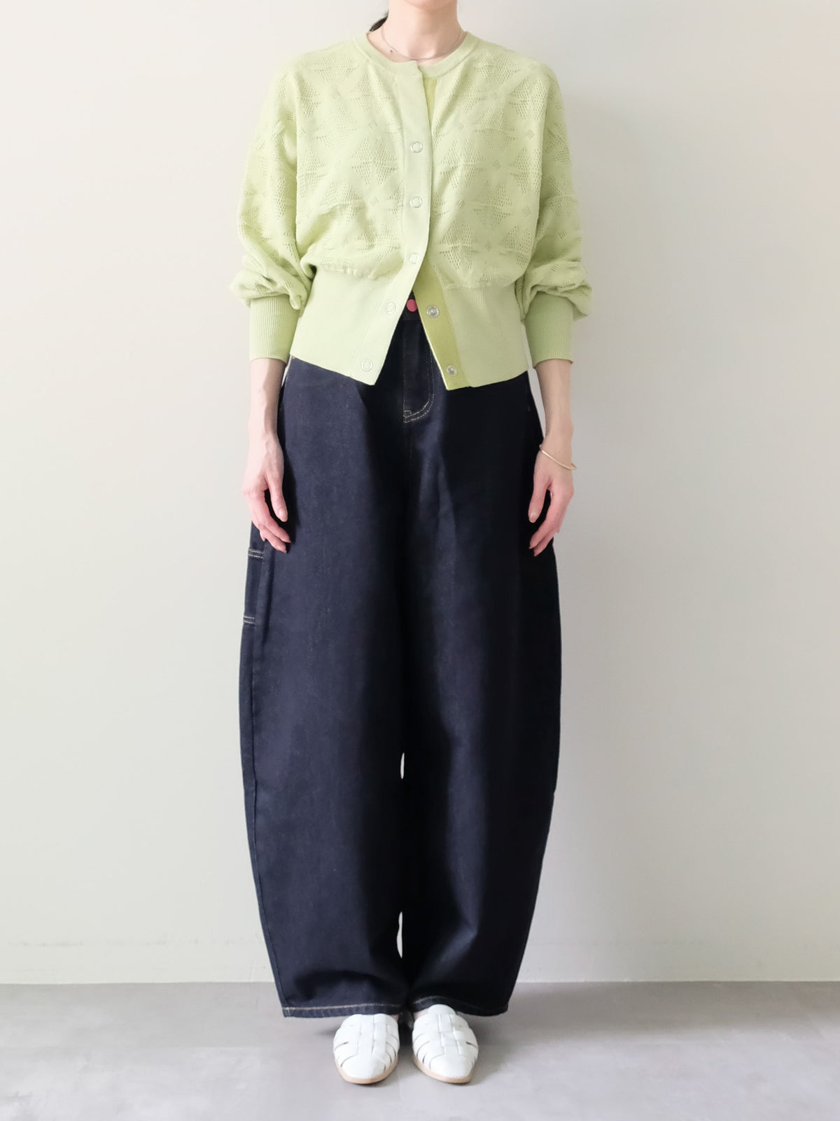 Flower Jacquard Knit Top(フラワージャガードニットトップス)[601535]green