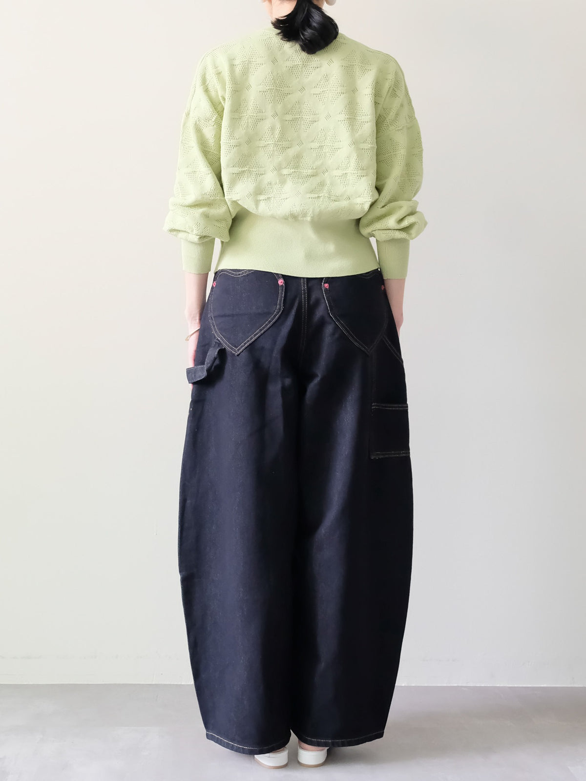 Flower Jacquard Knit Top(フラワージャガードニットトップス)[601535]green