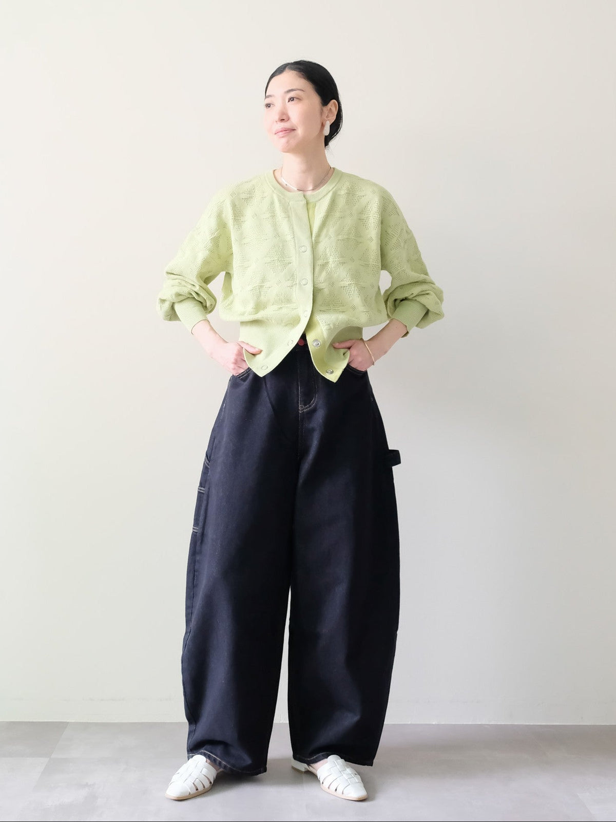 Flower Jacquard Knit Top(フラワージャガードニットトップス)[601535]green