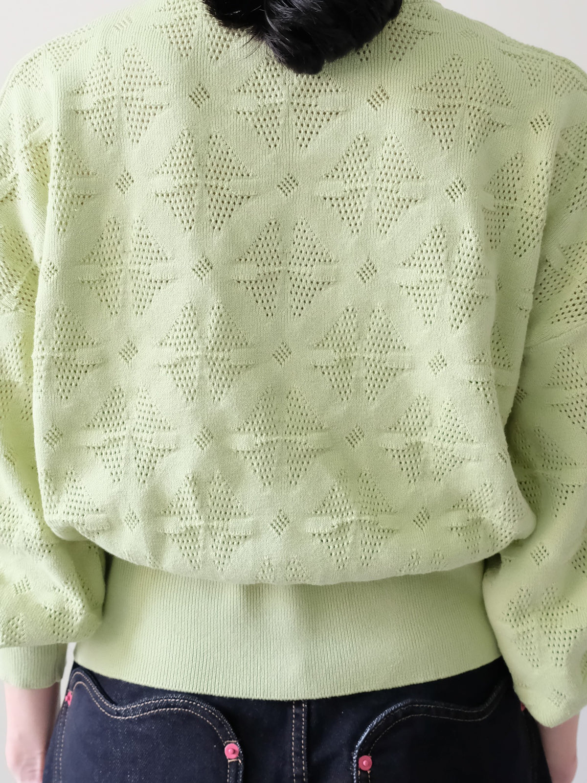 Flower Jacquard Knit Top(フラワージャガードニットトップス)[601535]green