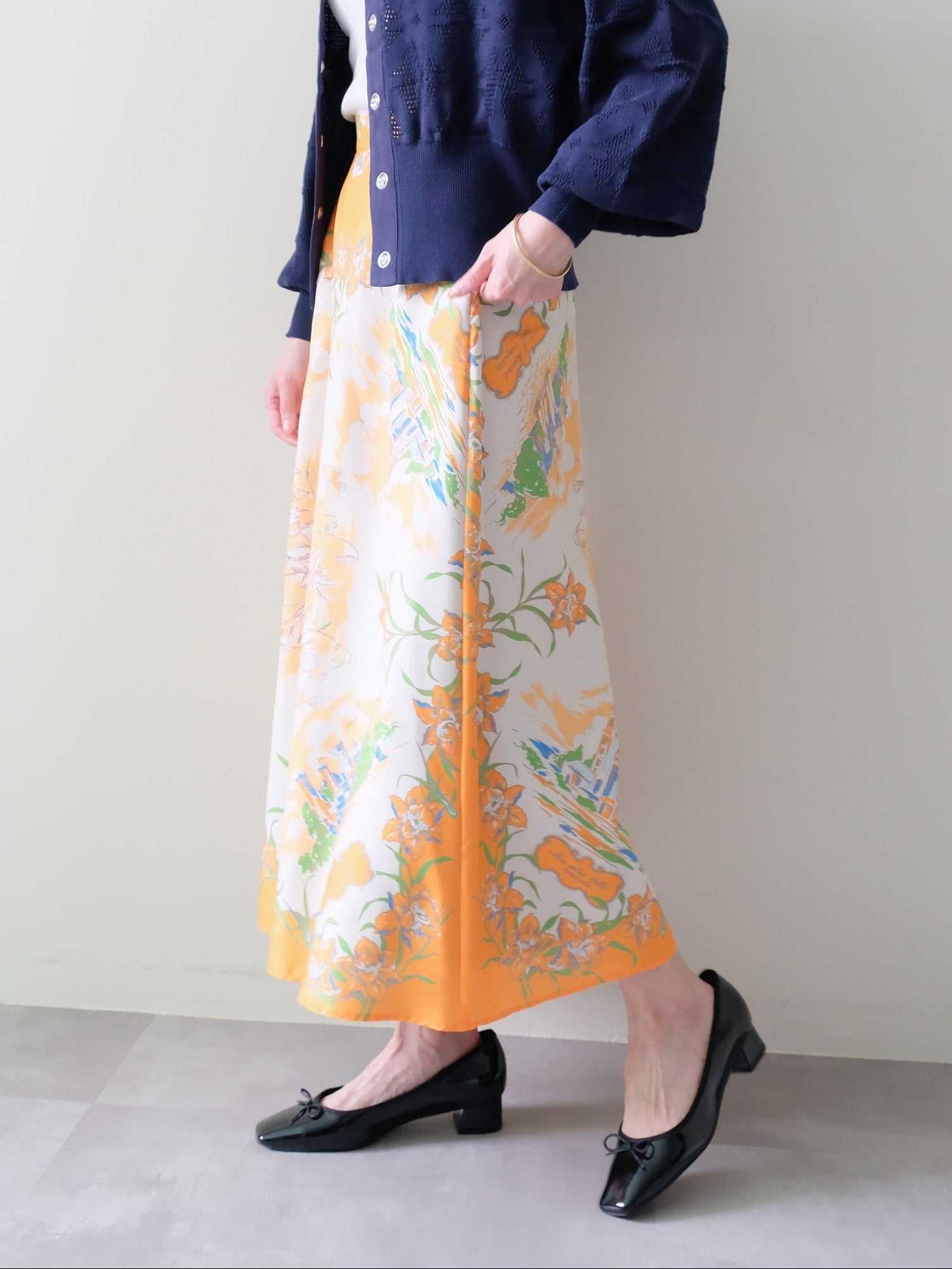 Yacht Panel Print Skirt(ヨットパネルプリントスカート)[601559]orange