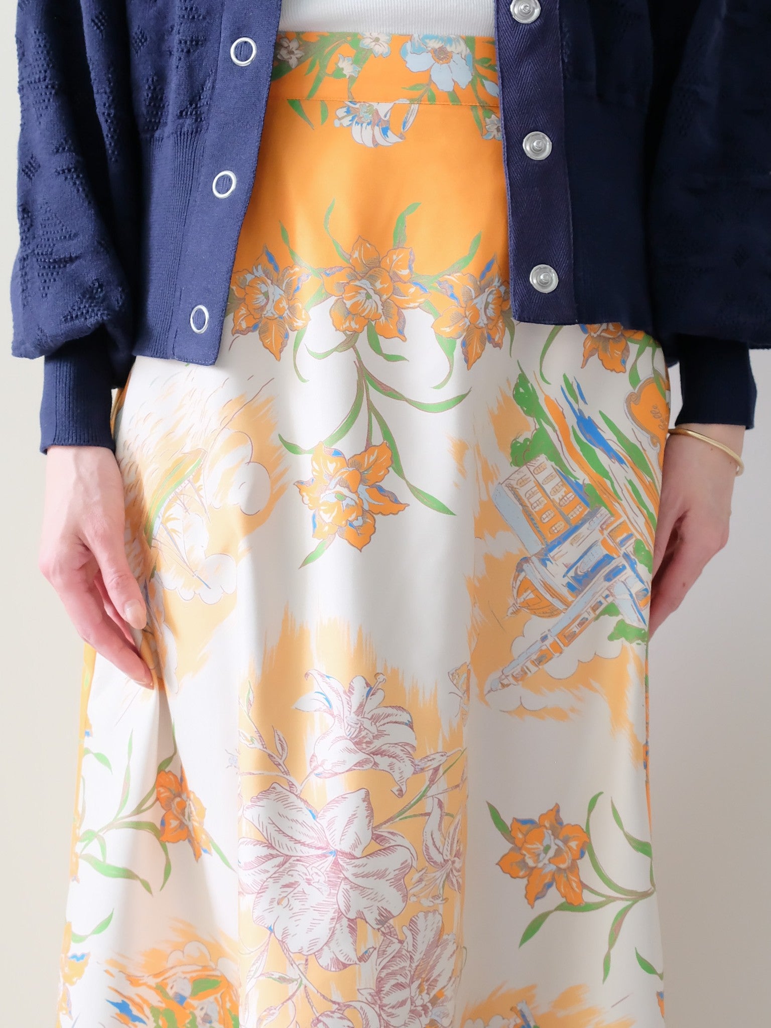 Yacht Panel Print Skirt(ヨットパネルプリントスカート)[601559]orange