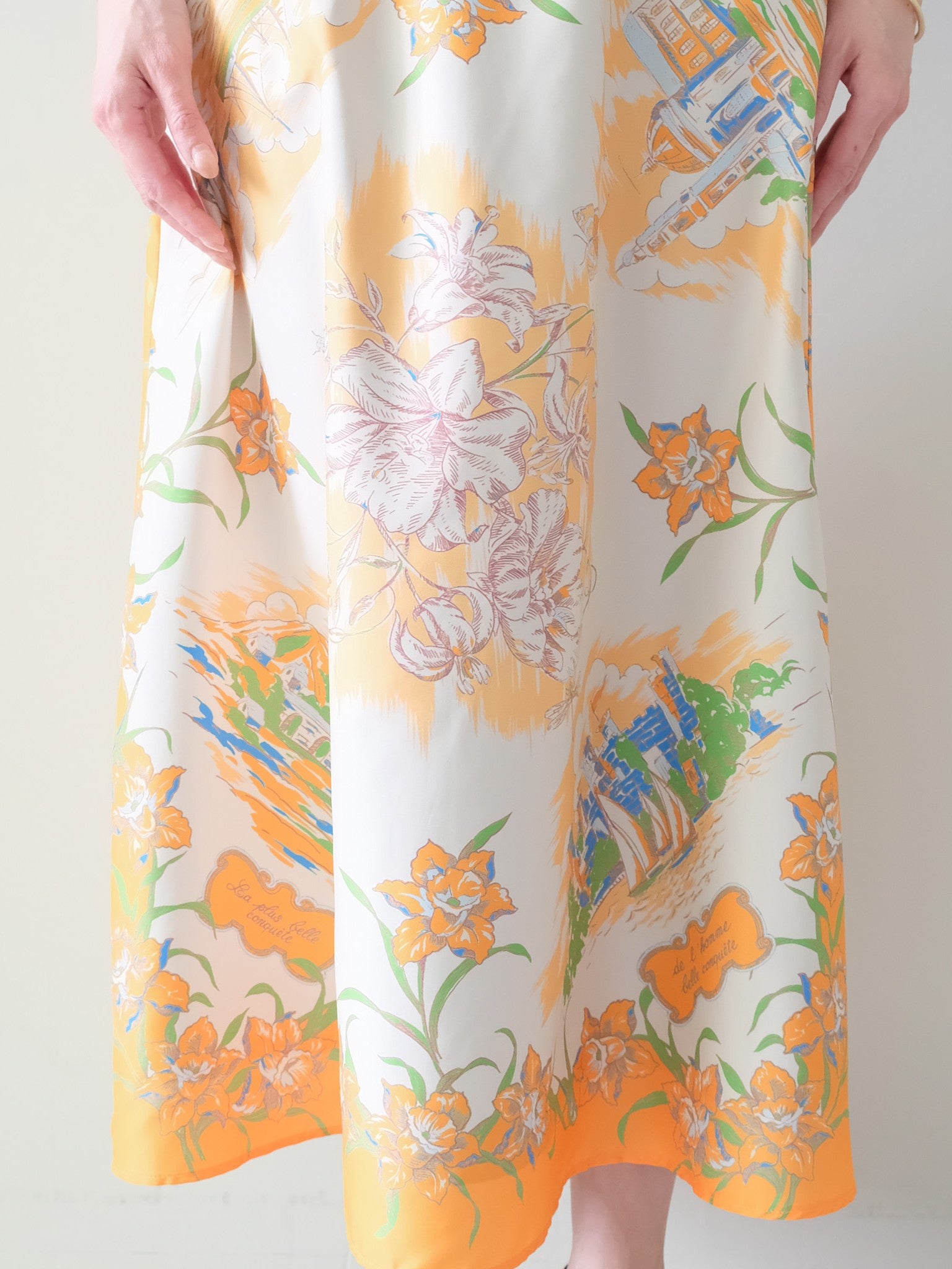Yacht Panel Print Skirt(ヨットパネルプリントスカート)[601559]orange