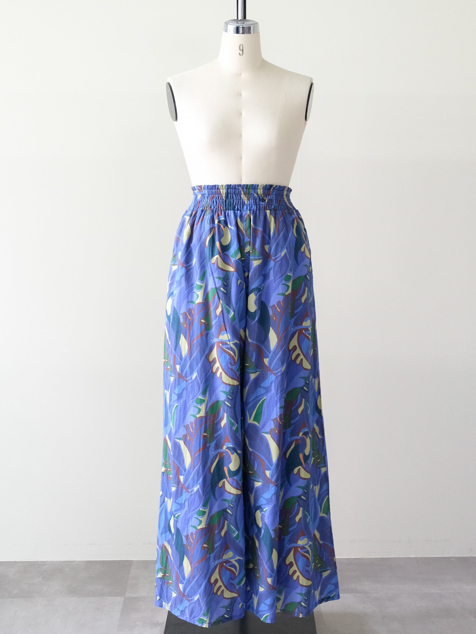 Botanical Bird Easy Pants(ボタニカルバードイージーパンツ[601569]blue