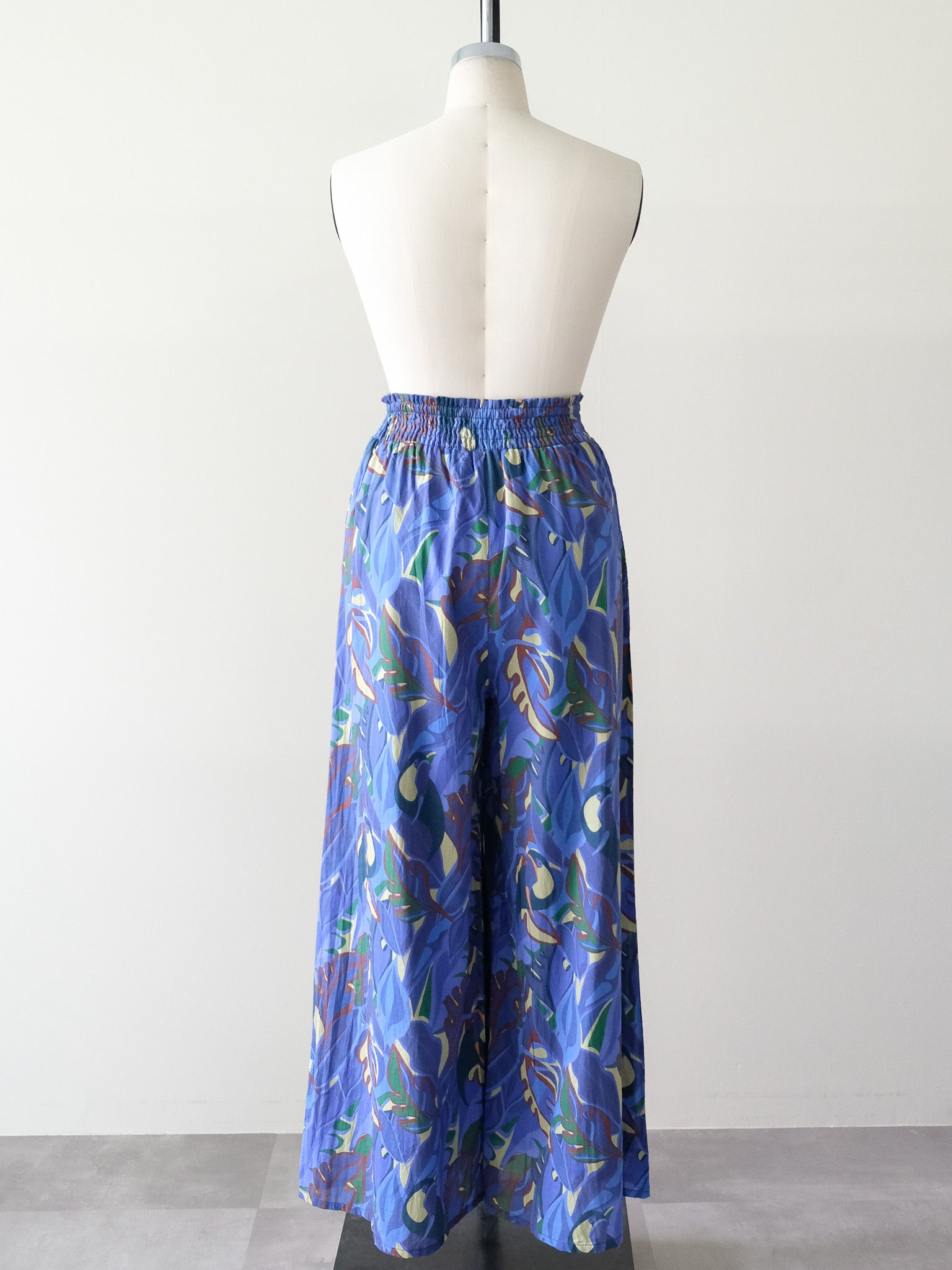 Botanical Bird Easy Pants(ボタニカルバードイージーパンツ[601569]blue