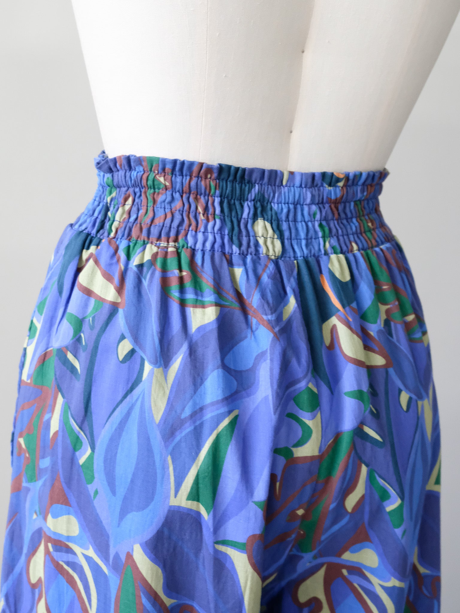 Botanical Bird Easy Pants(ボタニカルバードイージーパンツ[601569]blue