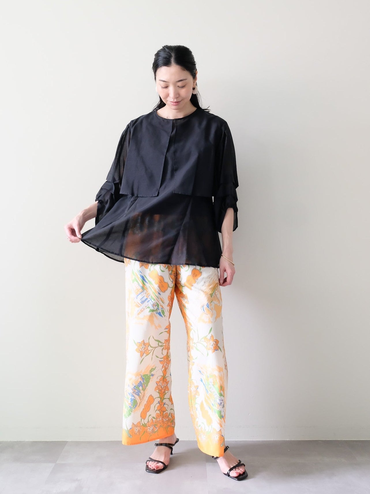 Yacht Panel Print Easy Pants(ヨットパネルプリントイージーパンツ)[601560]orange