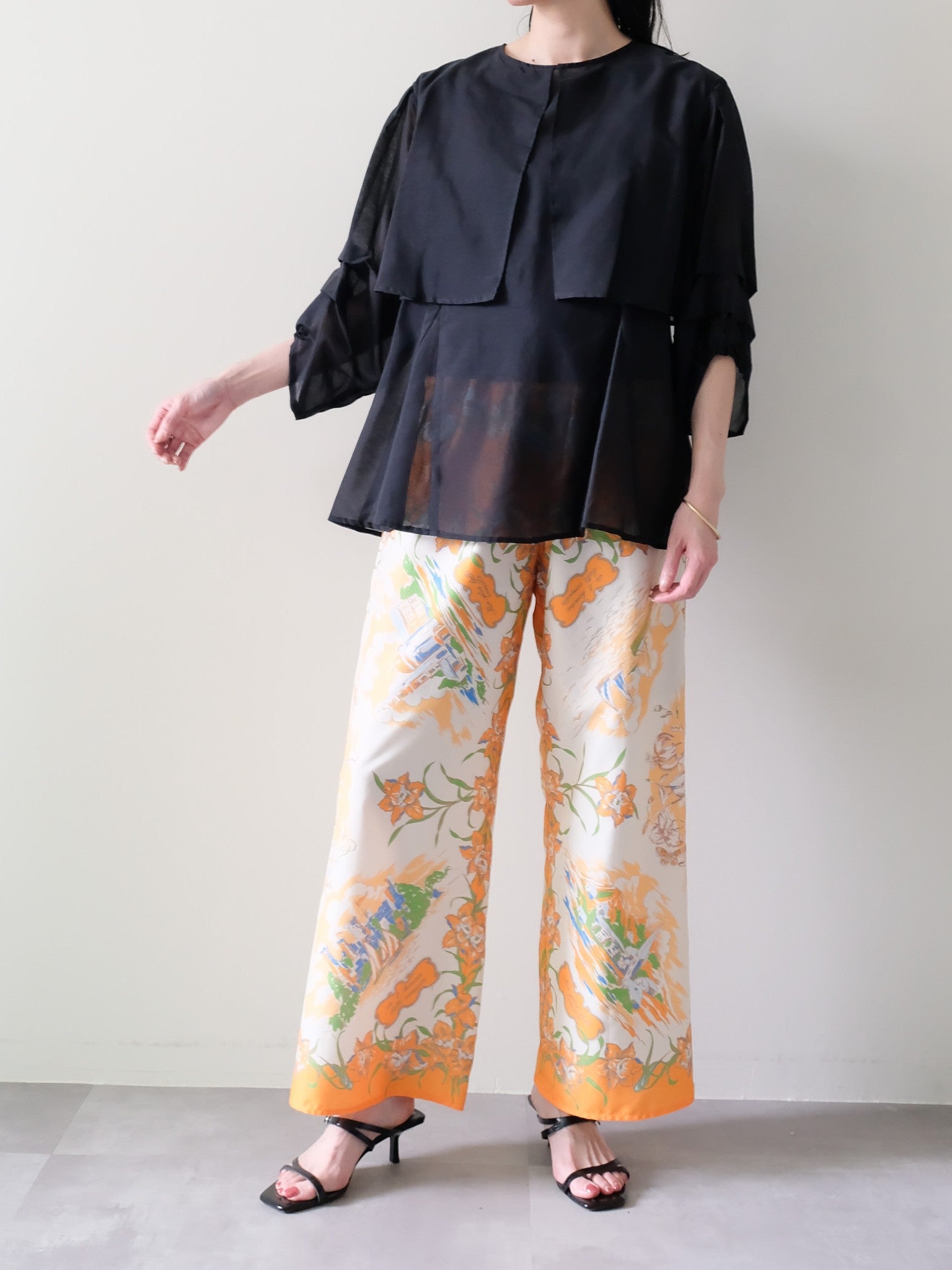 Yacht Panel Print Easy Pants(ヨットパネルプリントイージーパンツ)[601560]orange