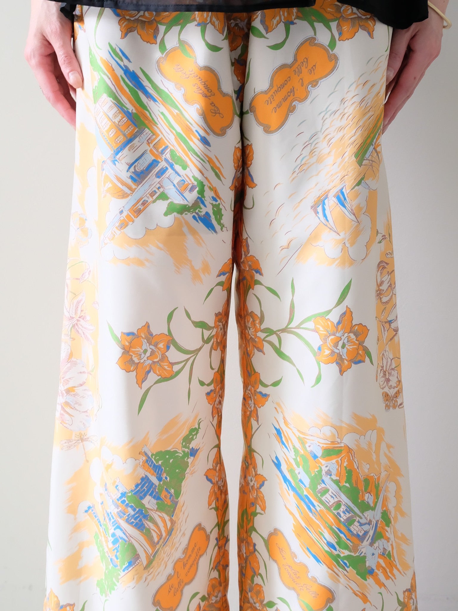 Yacht Panel Print Easy Pants(ヨットパネルプリントイージーパンツ)[601560]orange