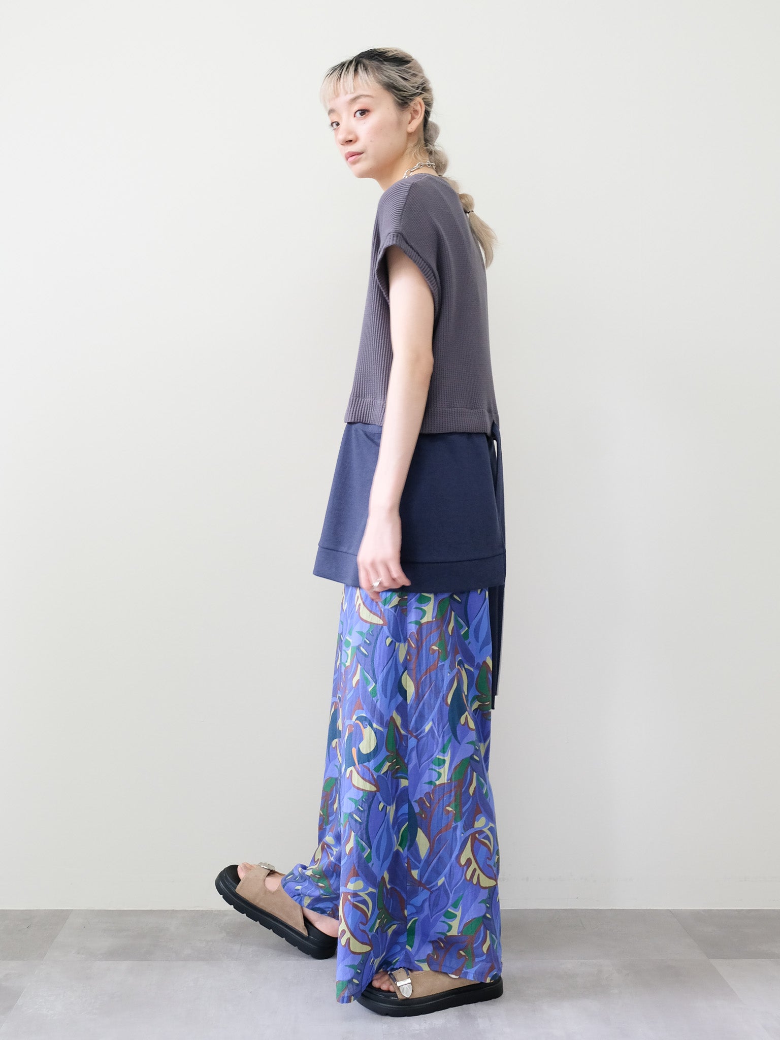 Botanical Bird Easy Pants(ボタニカルバードイージーパンツ[601569]blue