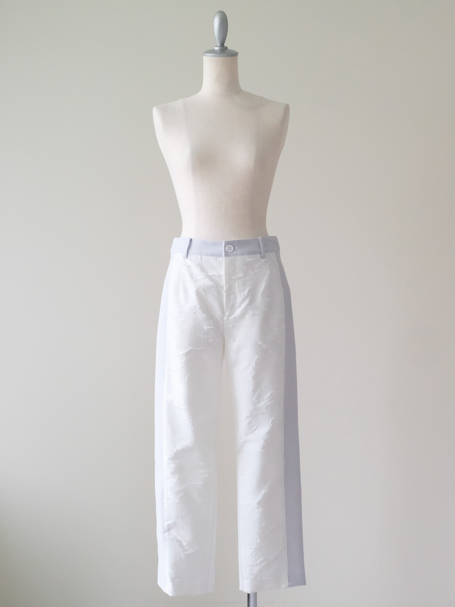 リーフジャガード配色パンツ [603308]off white