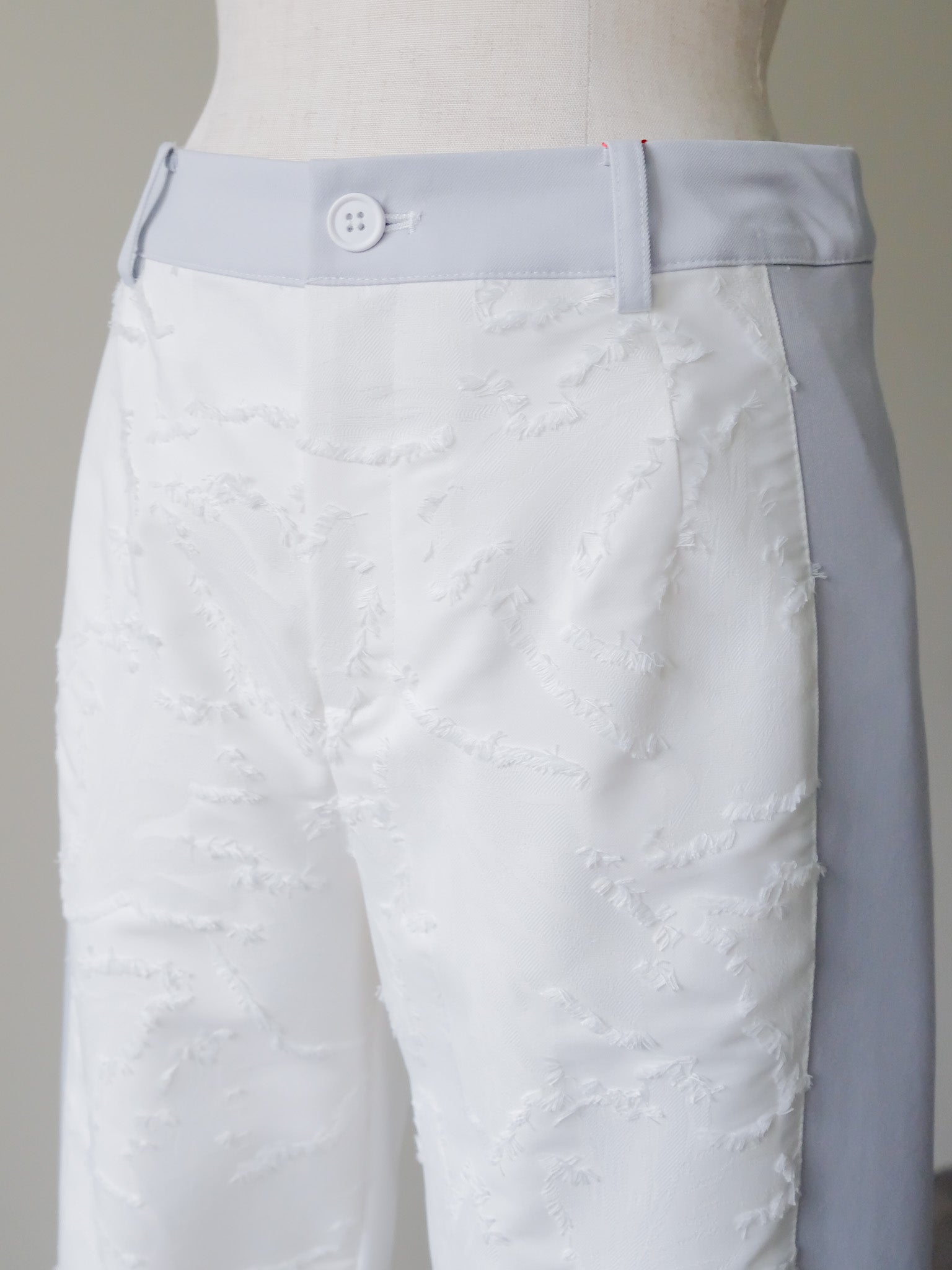 リーフジャガード配色パンツ [603308]off white