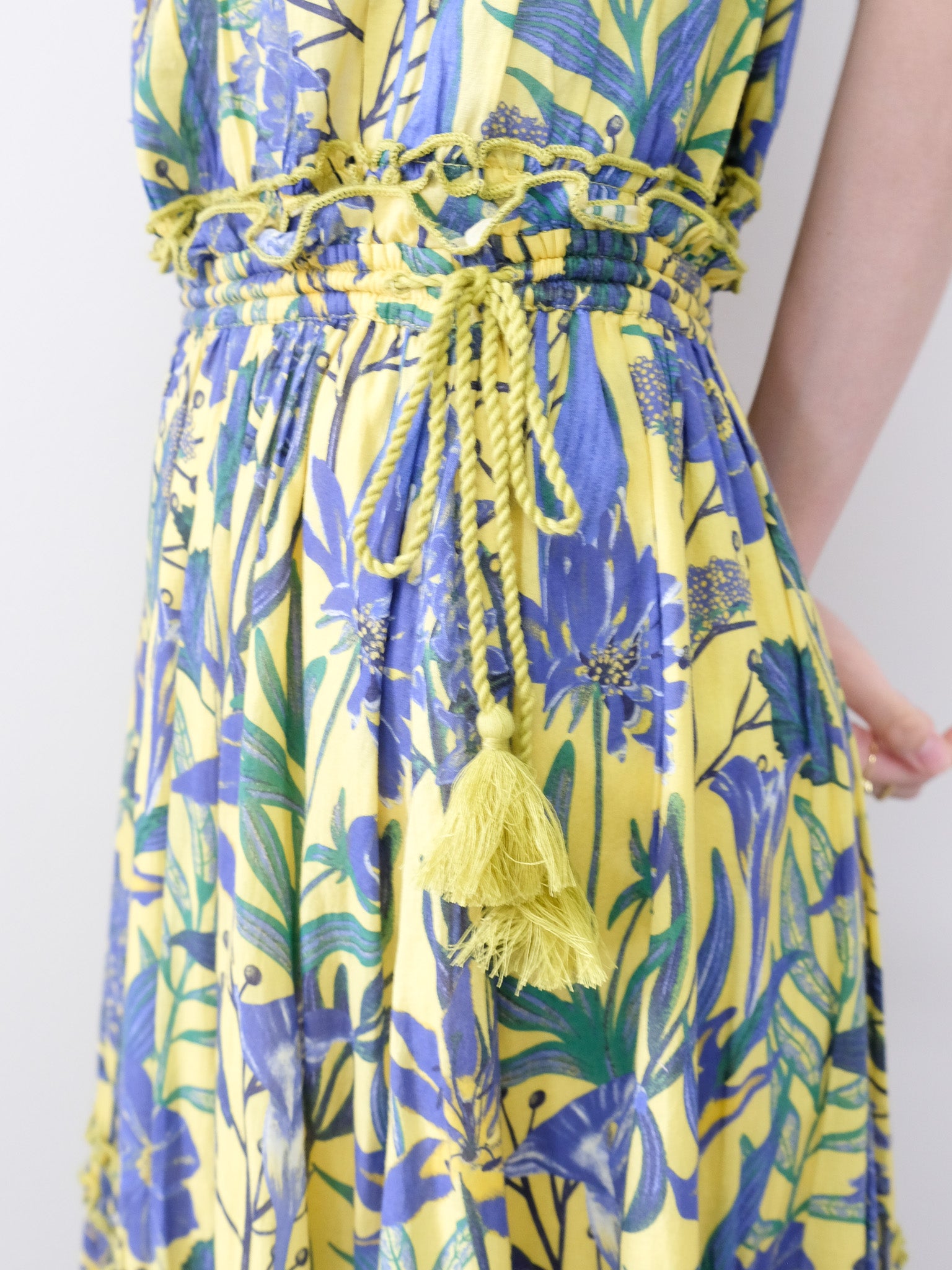 Lily Print Tiered Skirt(リリープリントティアードスカート)[601565]yellow