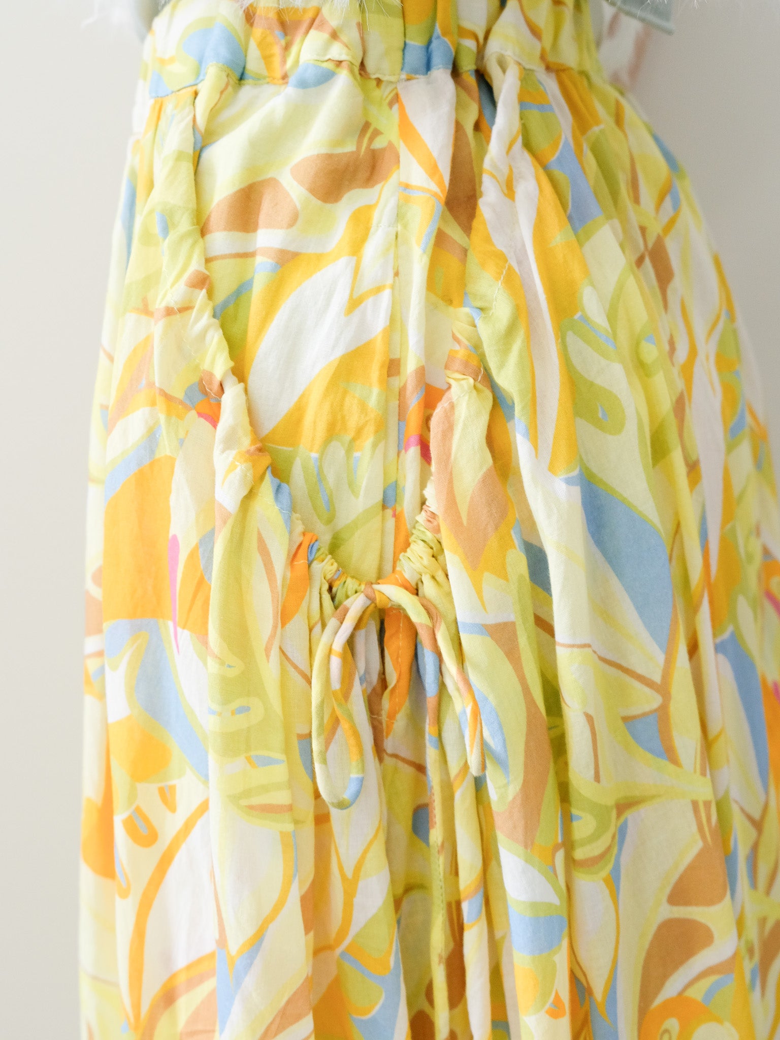 Botanical Bird Side-Tie Maxi Skirt(ボタニカルバードサイドリボンマキシスカート)[601567]yellow