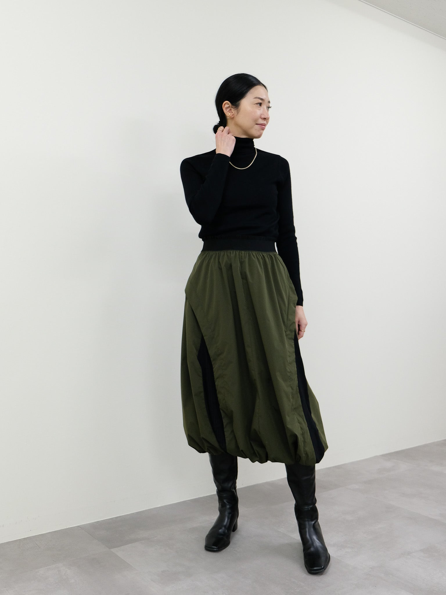 タートルネックニット[601513]black