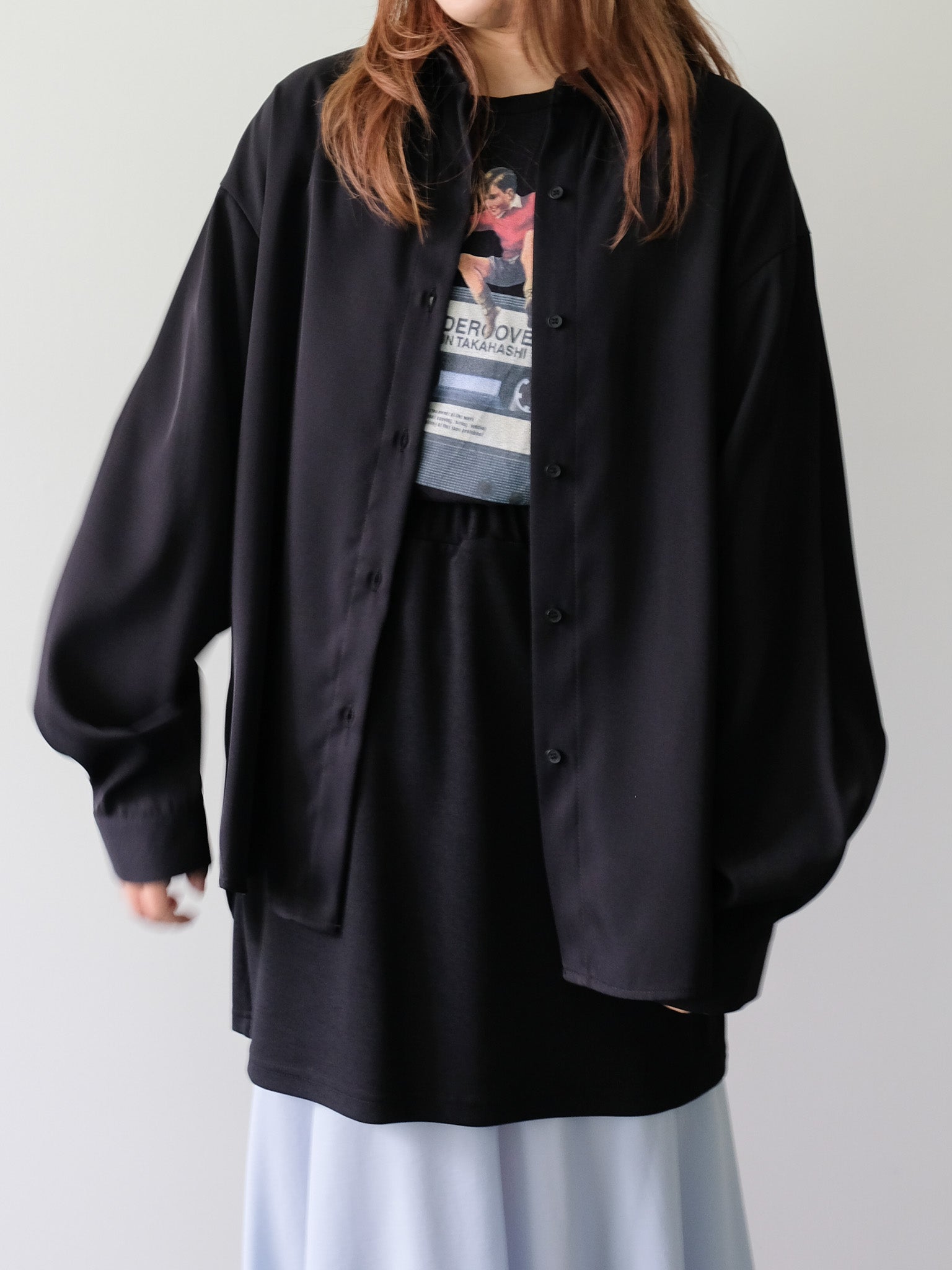 Oversized Long Shirt [603371] black(99)