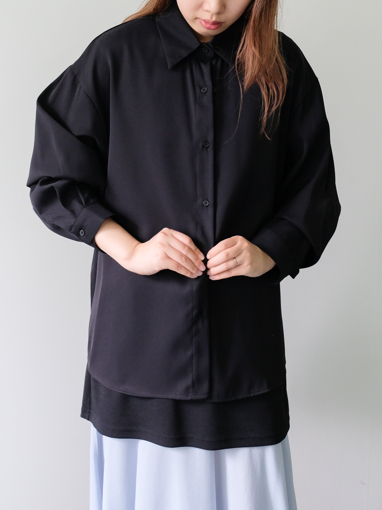 Oversized Long Shirt [603371] black(99)