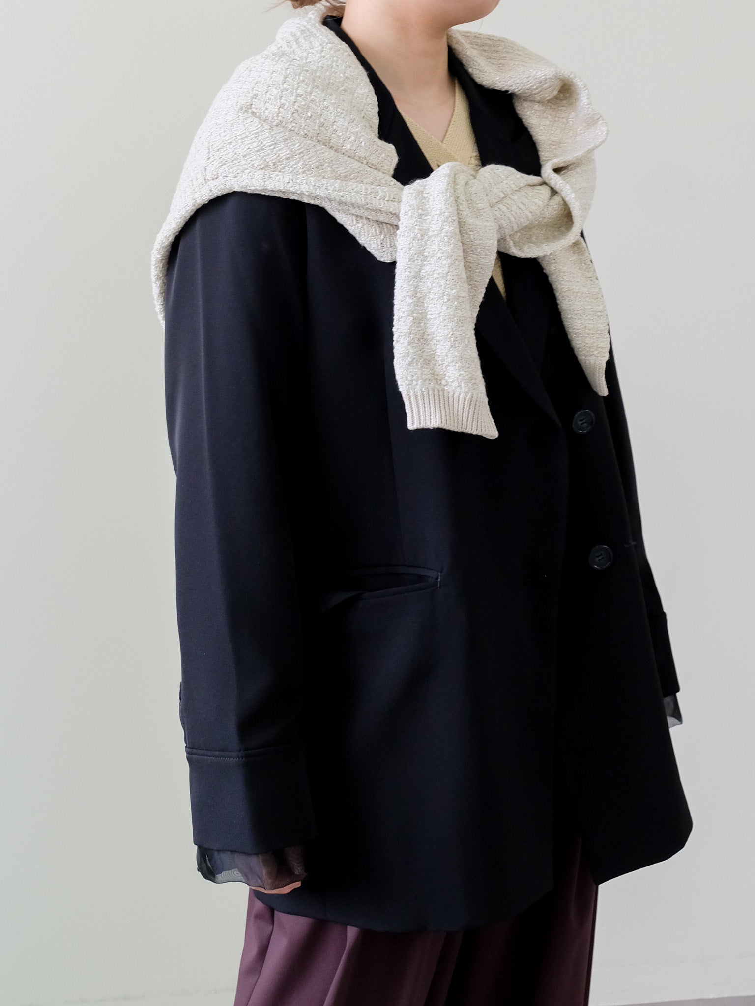 Mixed Yarn Knit Cardigan (455)