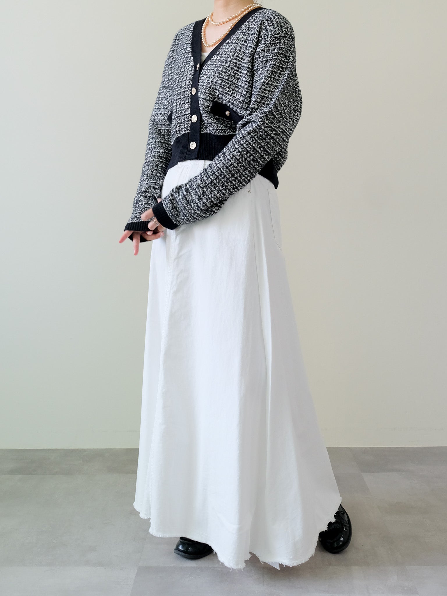 Mixed Yarn Knit Cardigan (455)