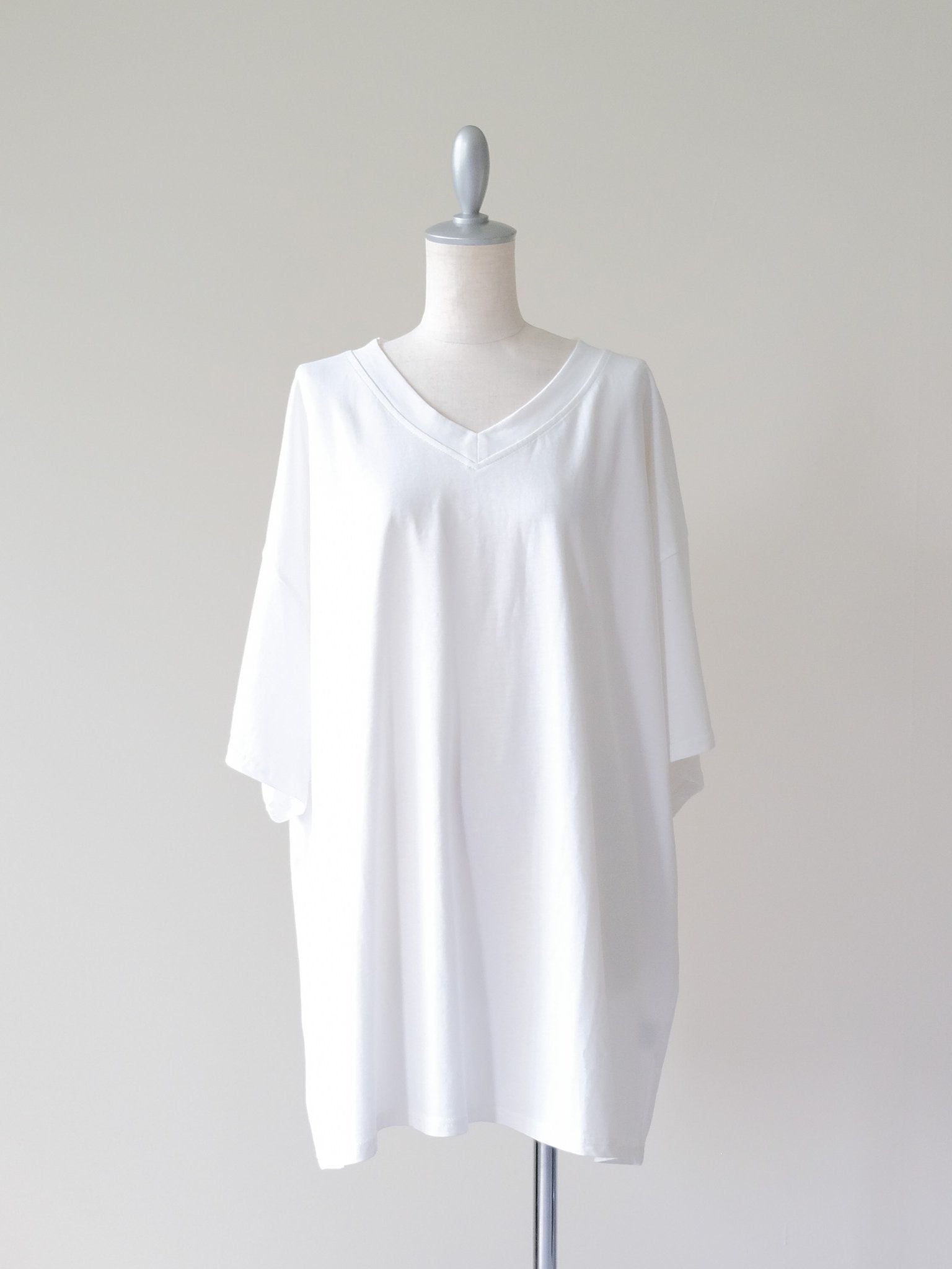 Loose V-neck Half Sleeve T-shirt(ルーズVネックハーフスリーブTシャツ)[601598]Off