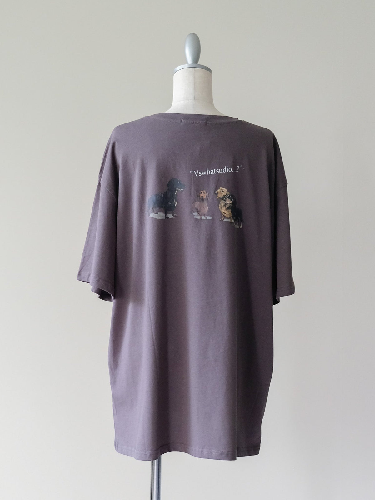 Dog Graphic Back Print T-shirt(ドッググラフィックバックプリントTシャツ)[601600]charcoal