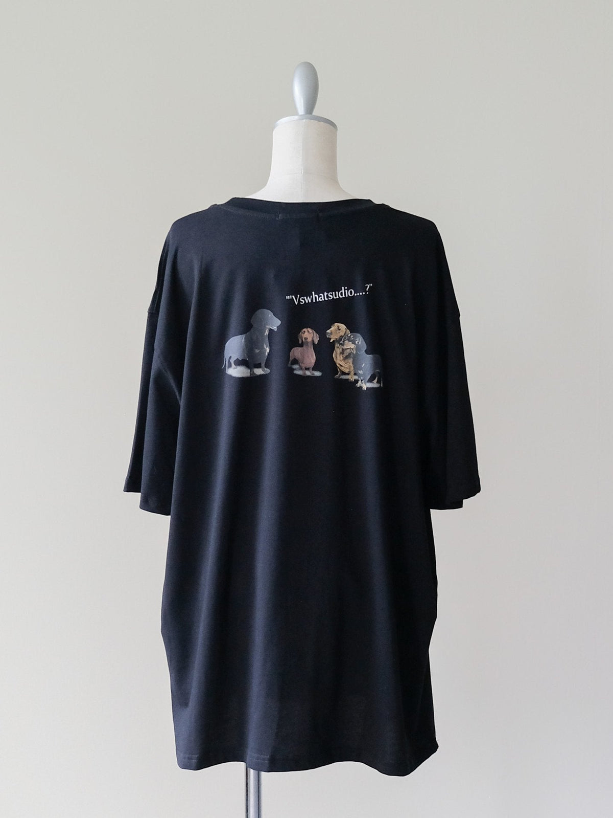 Dog Graphic Back Print T-shirt(ドッググラフィックバックプリントTシャツ)[601600]Black
