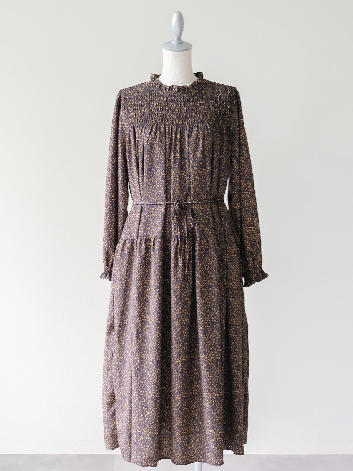 【予約商品】Shirring Dot Dress(シャーリングドットワンピース (601633)
