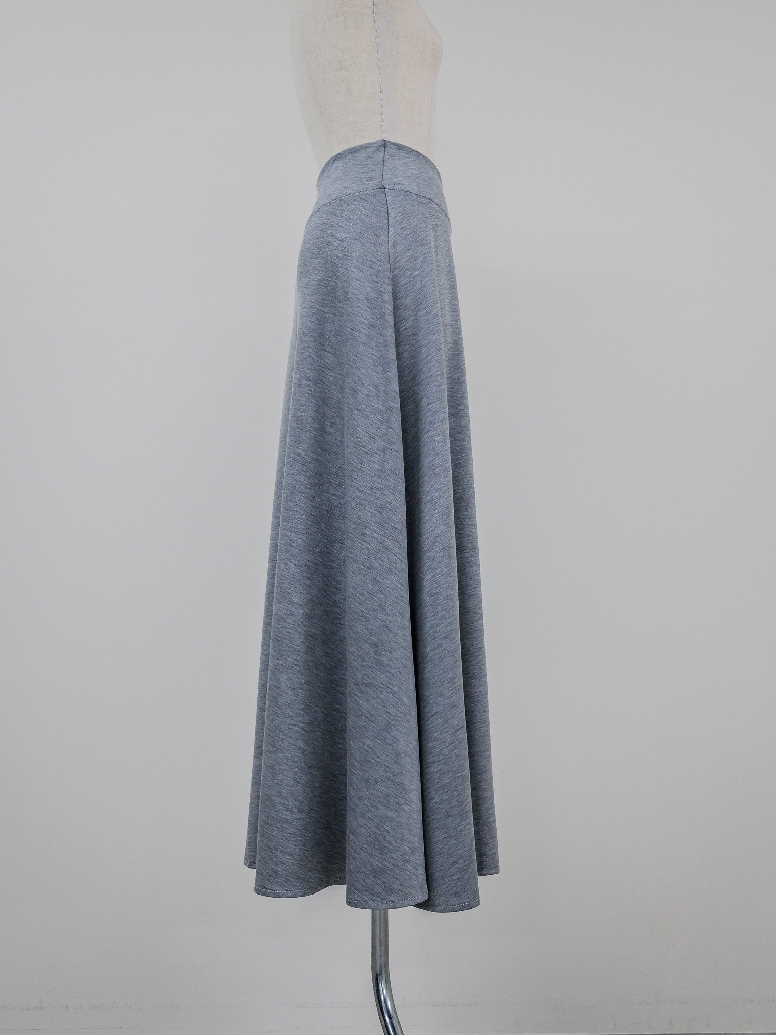 Jersey Flare Skirt [603417]light gray(70)