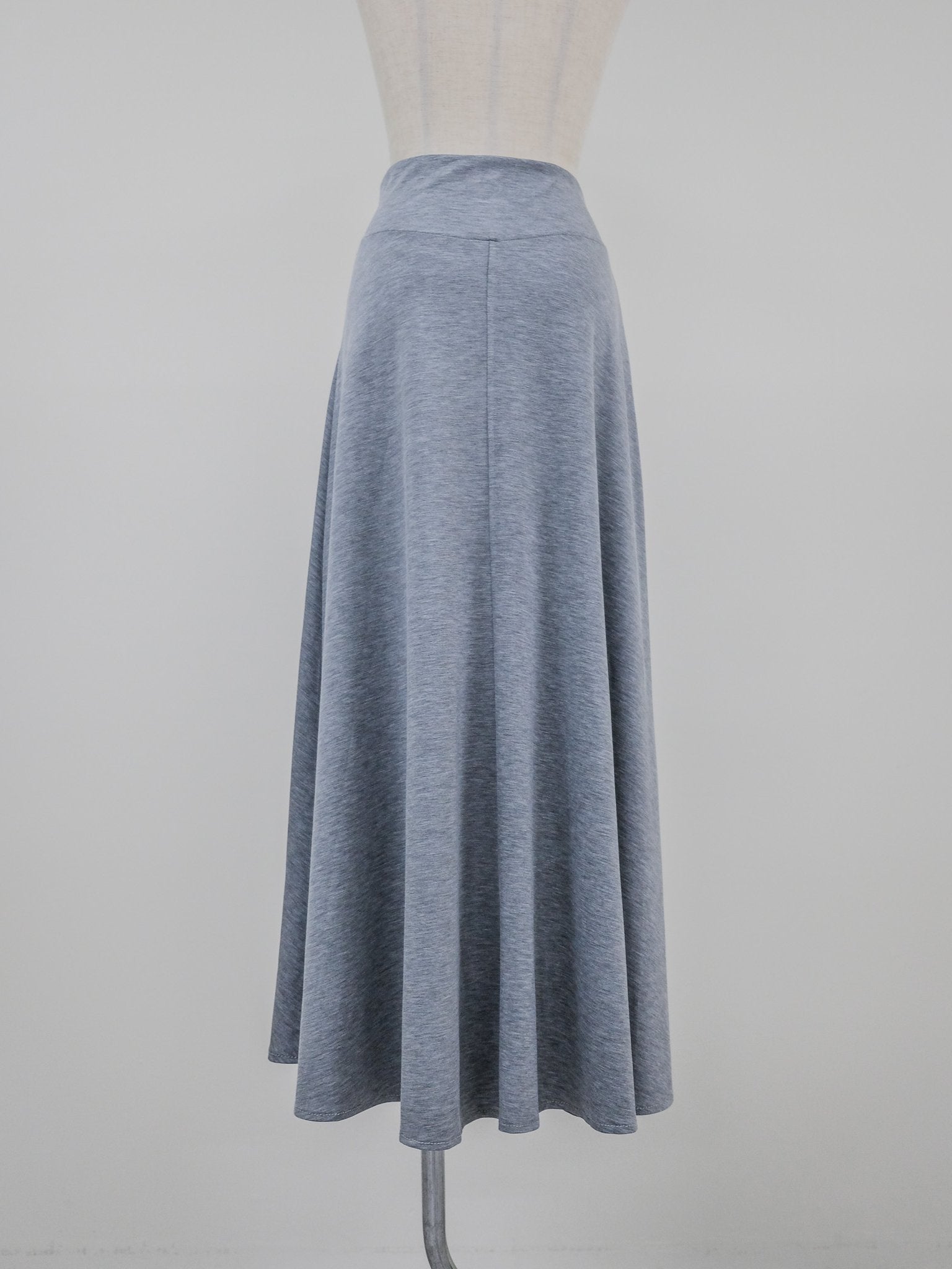 Jersey Flare Skirt [603417]light gray(70)
