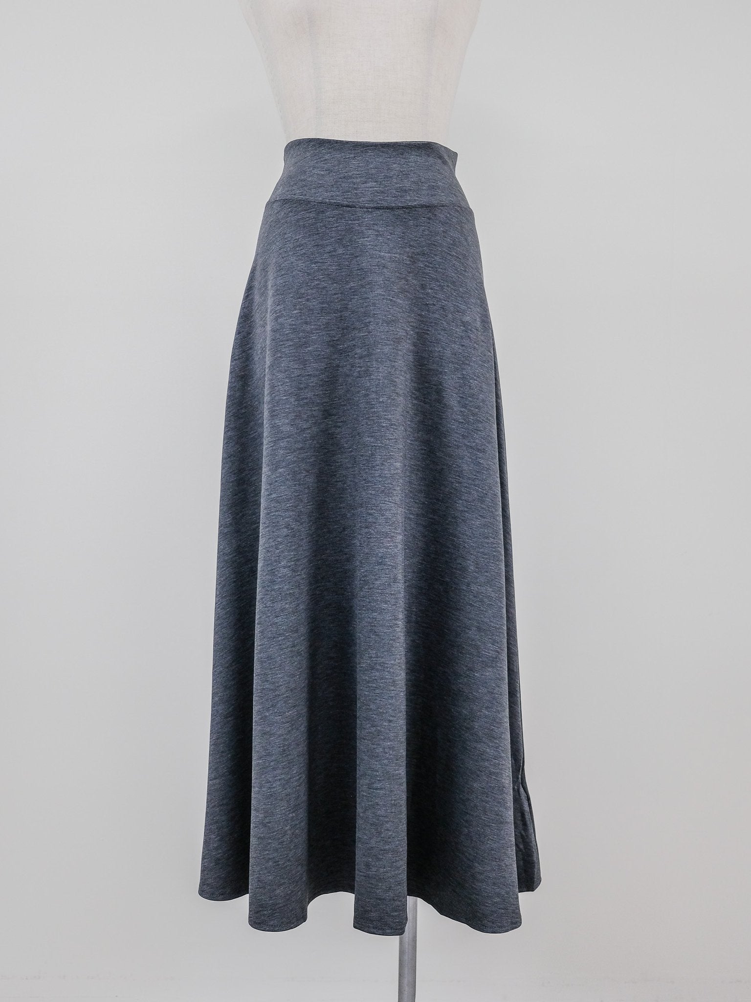 Jersey Flare Skirt [603417] charcoal(79)