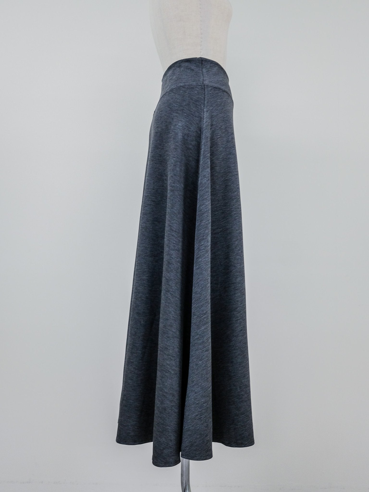 Jersey Flare Skirt [603417] charcoal(79)