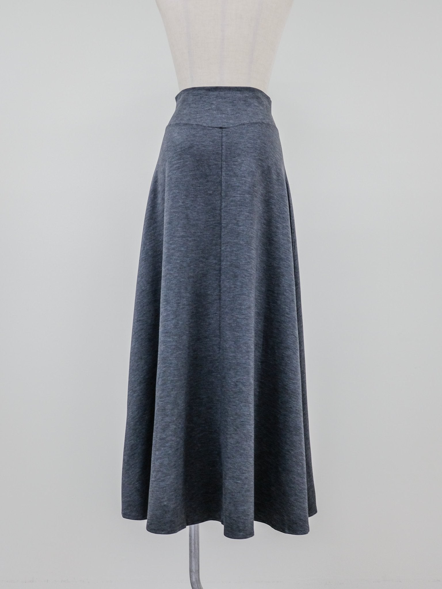 Jersey Flare Skirt [603417] charcoal(79)