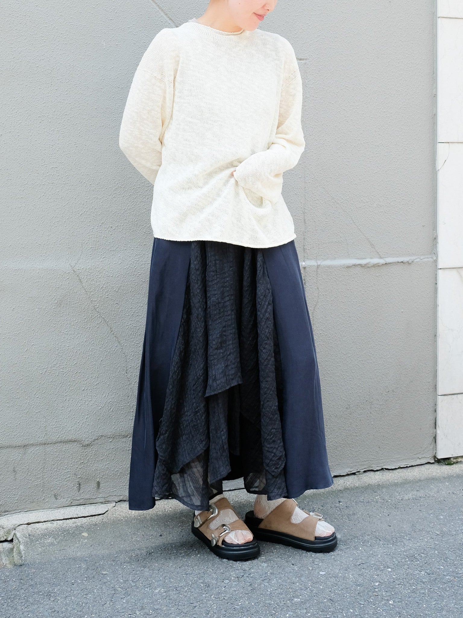 Asymmetry Design Skirt(アシメデザインスカート)[601571]navy
