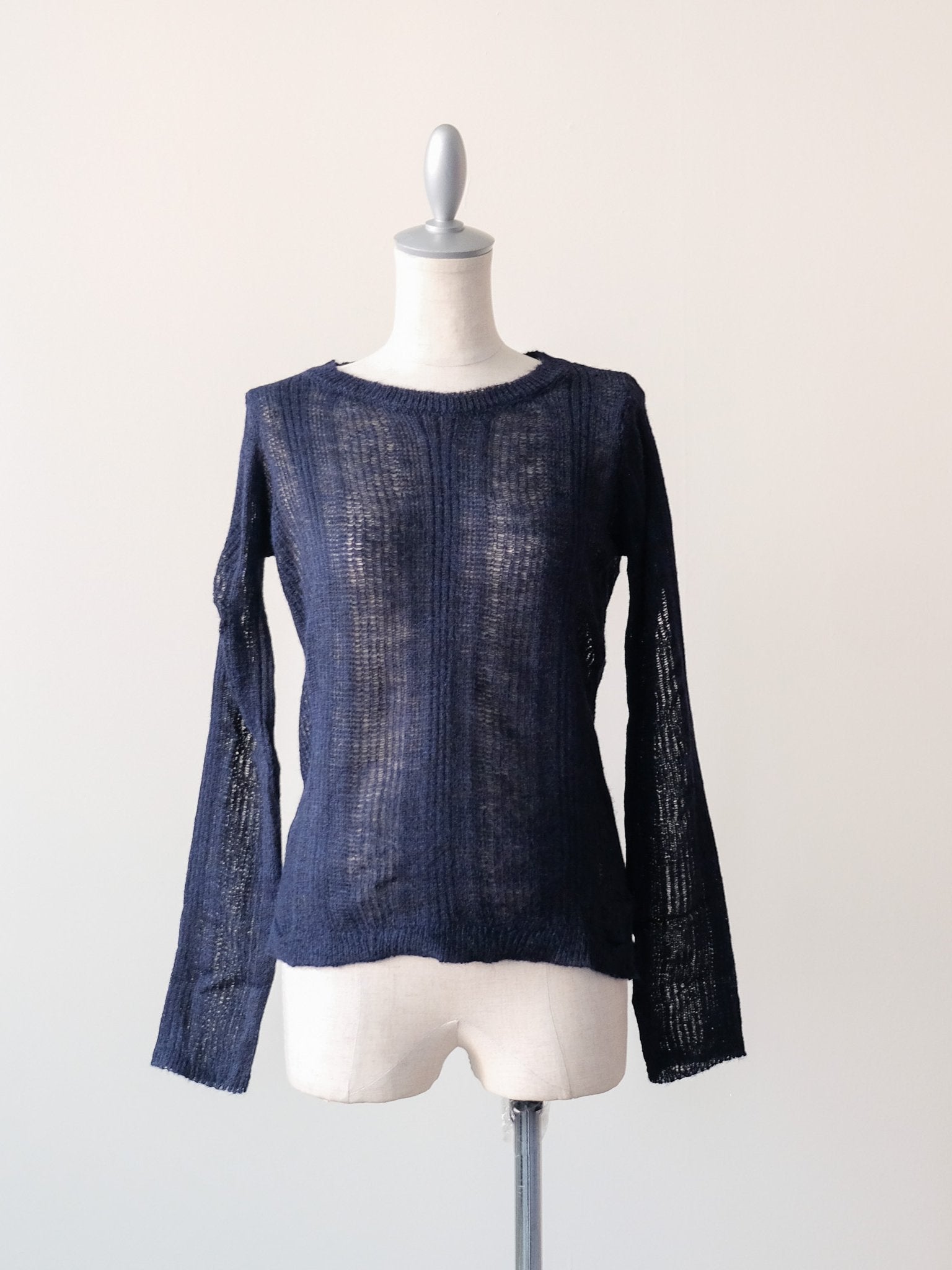 シアーモヘアニットトップス [605530] dark navy
