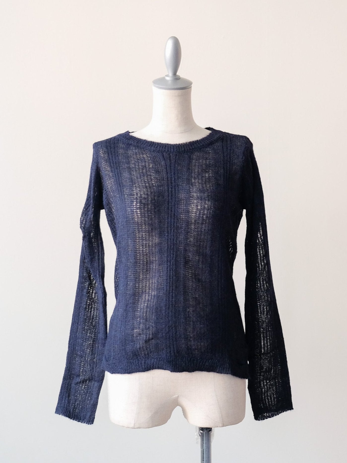 シアーモヘアニットトップス [605530] dark navy