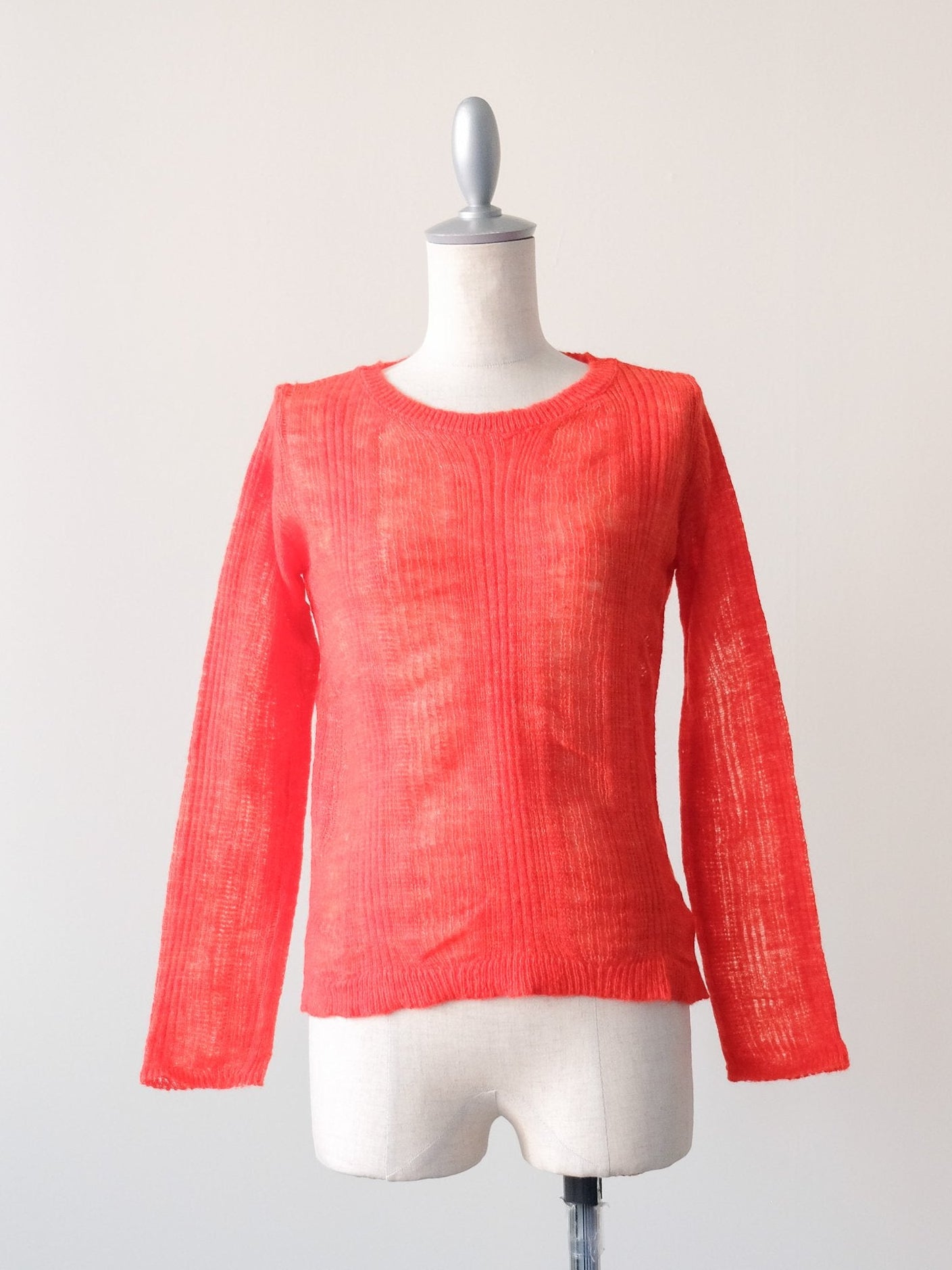 シアーモヘアニットトップス [605530] orange