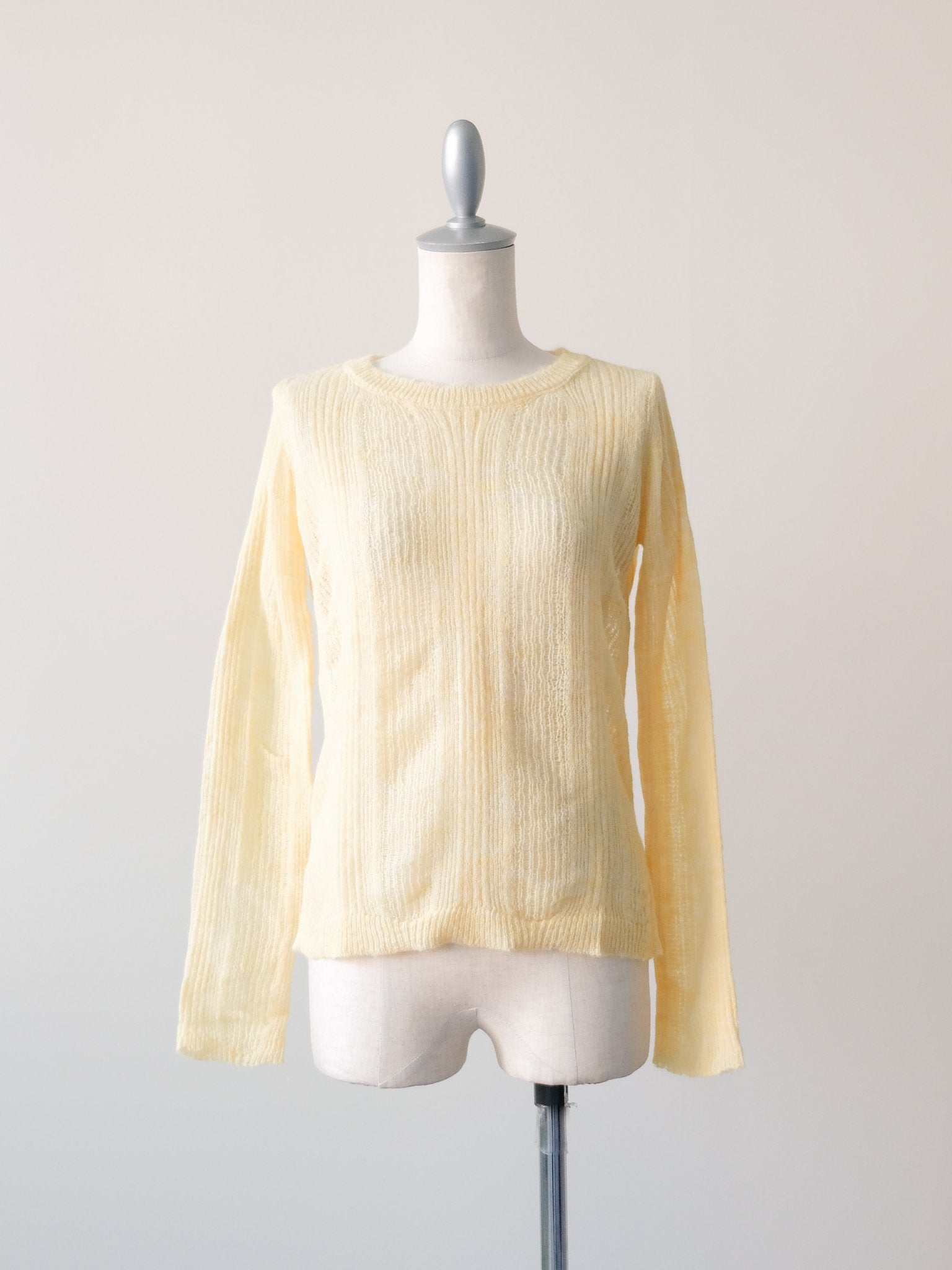 シアーモヘアニットトップス [605530] yellow