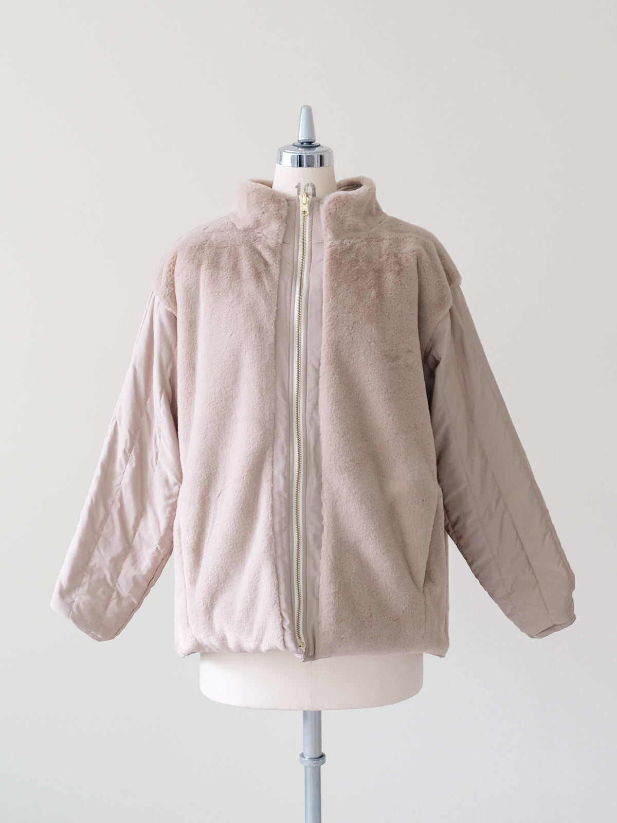 Reversible Boa & Quilted Coat (448)
