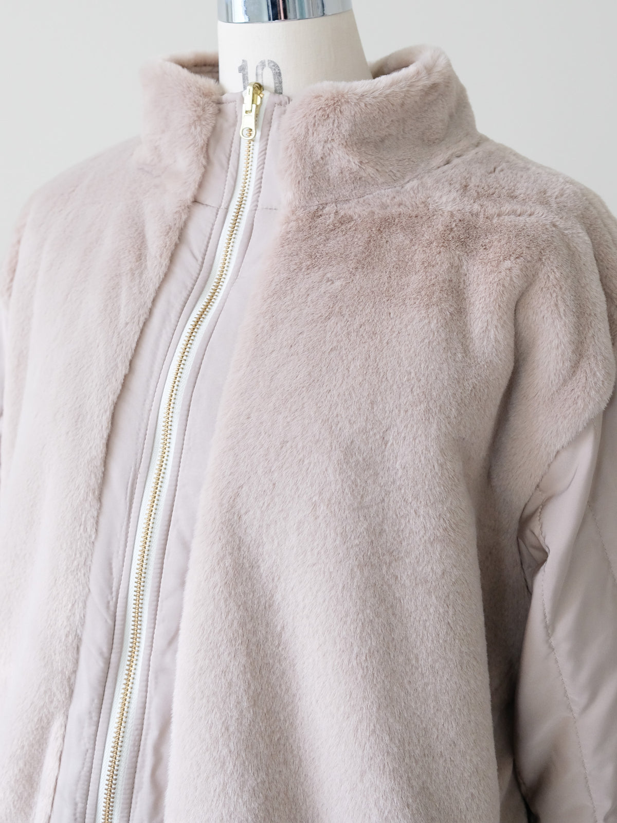 Reversible Boa & Quilted Coat (448)