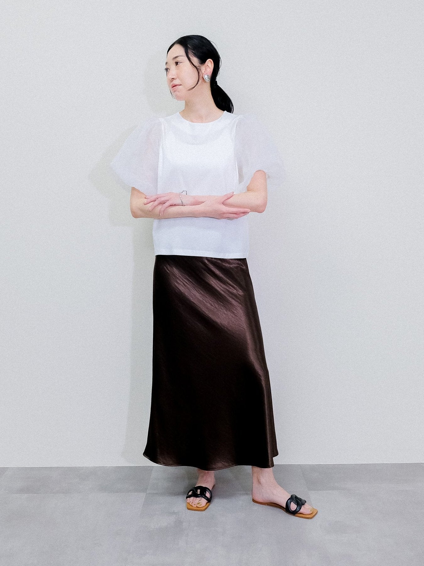Satin Skirt [603415] brown(60)
