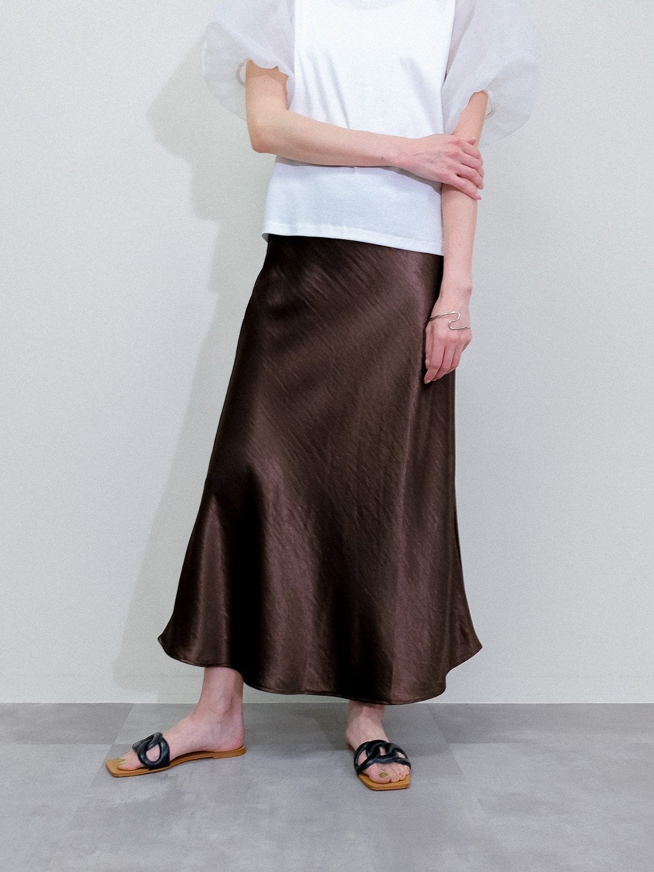 Satin Skirt [603415] brown(60)