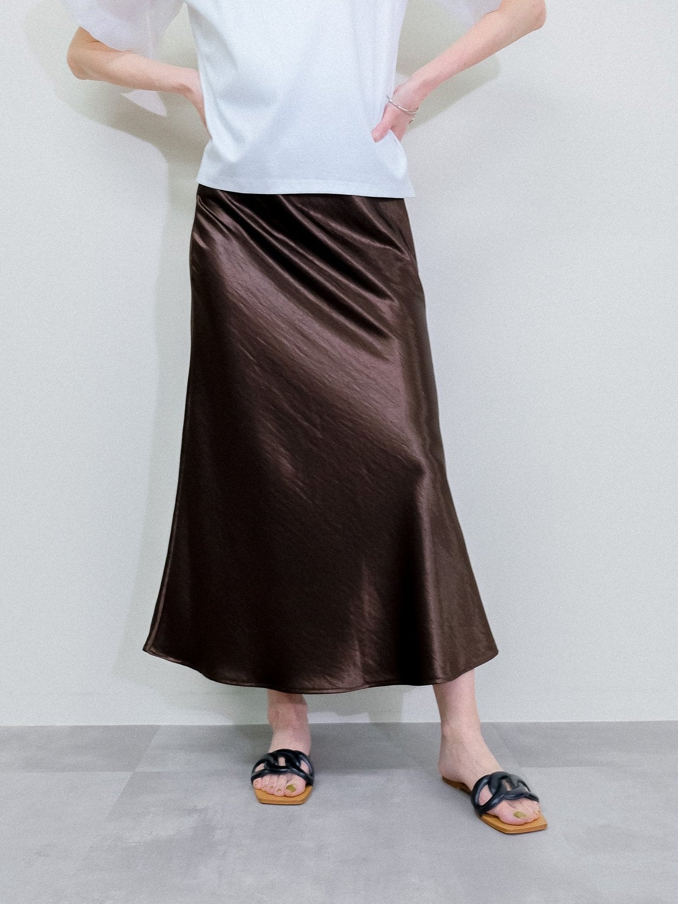 Satin Skirt [603415] brown(60)