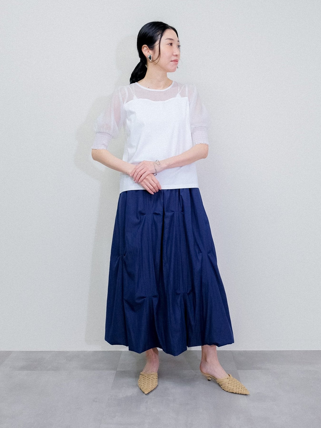 Tuck Skirt [603416]navy(49)