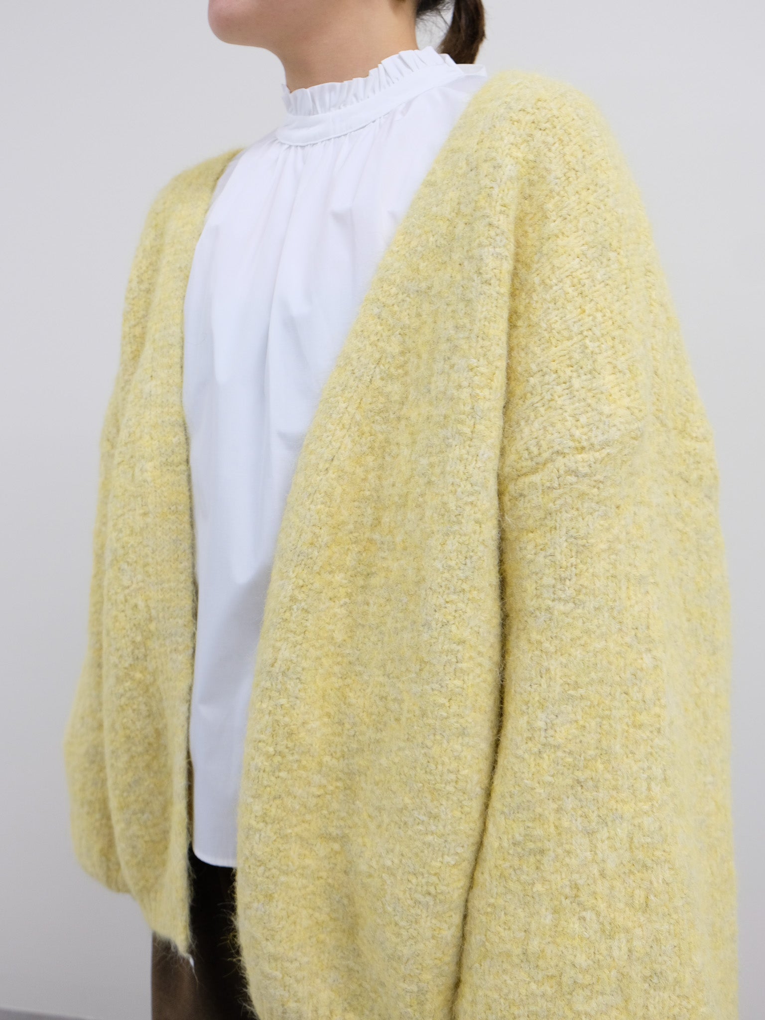 ループヤーンボリュームカーディガン [601518]yellow