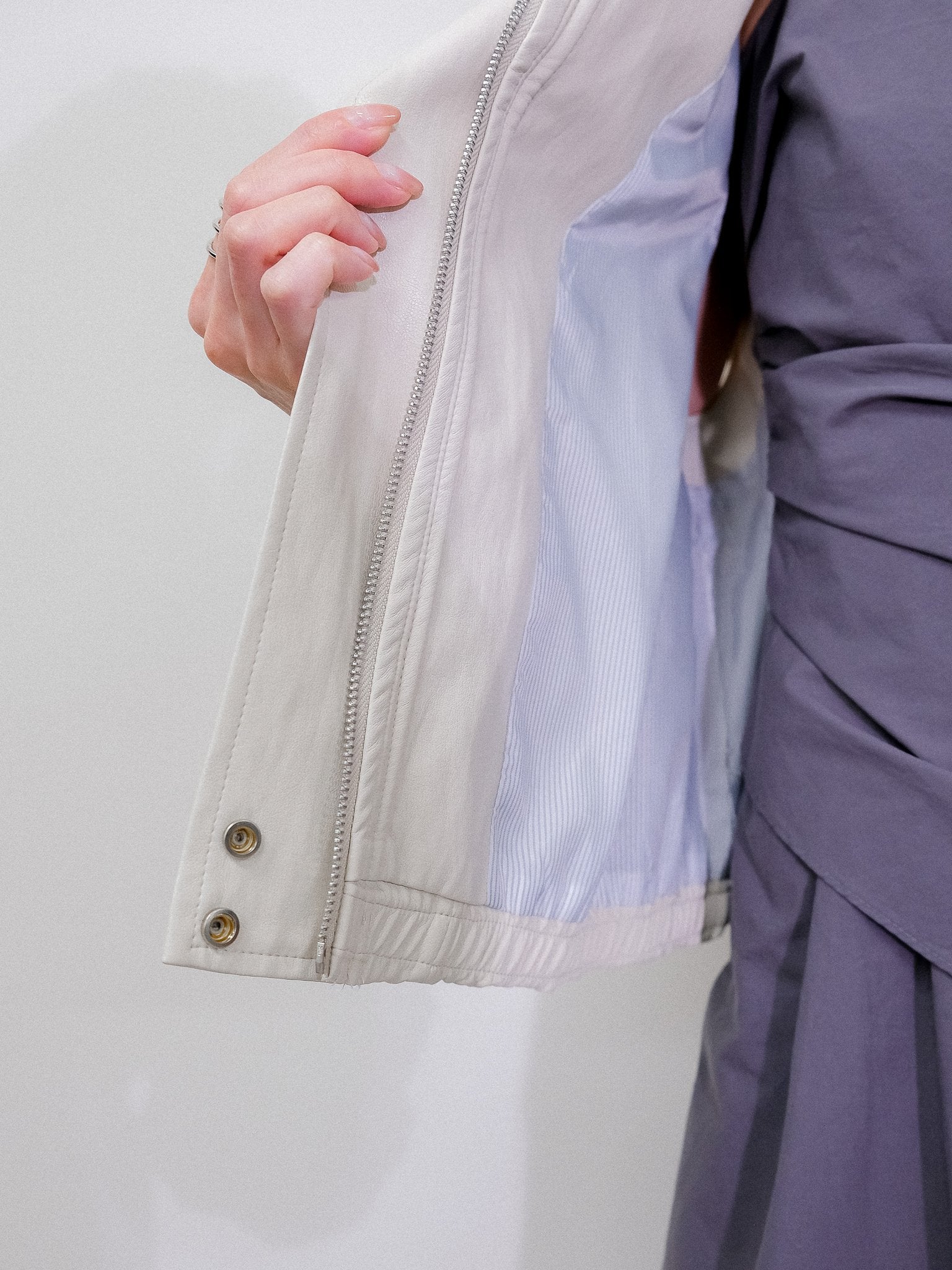 Fake leather vest [603423] beige(05)