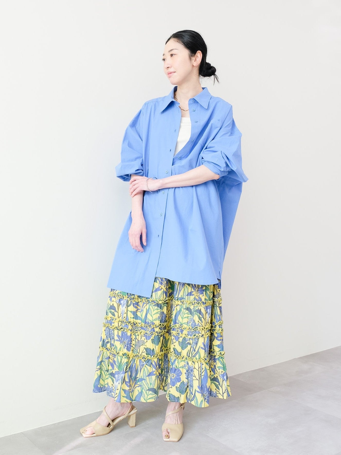 Oversized Shirt(オーバーサイズシャツ)[601551]blue