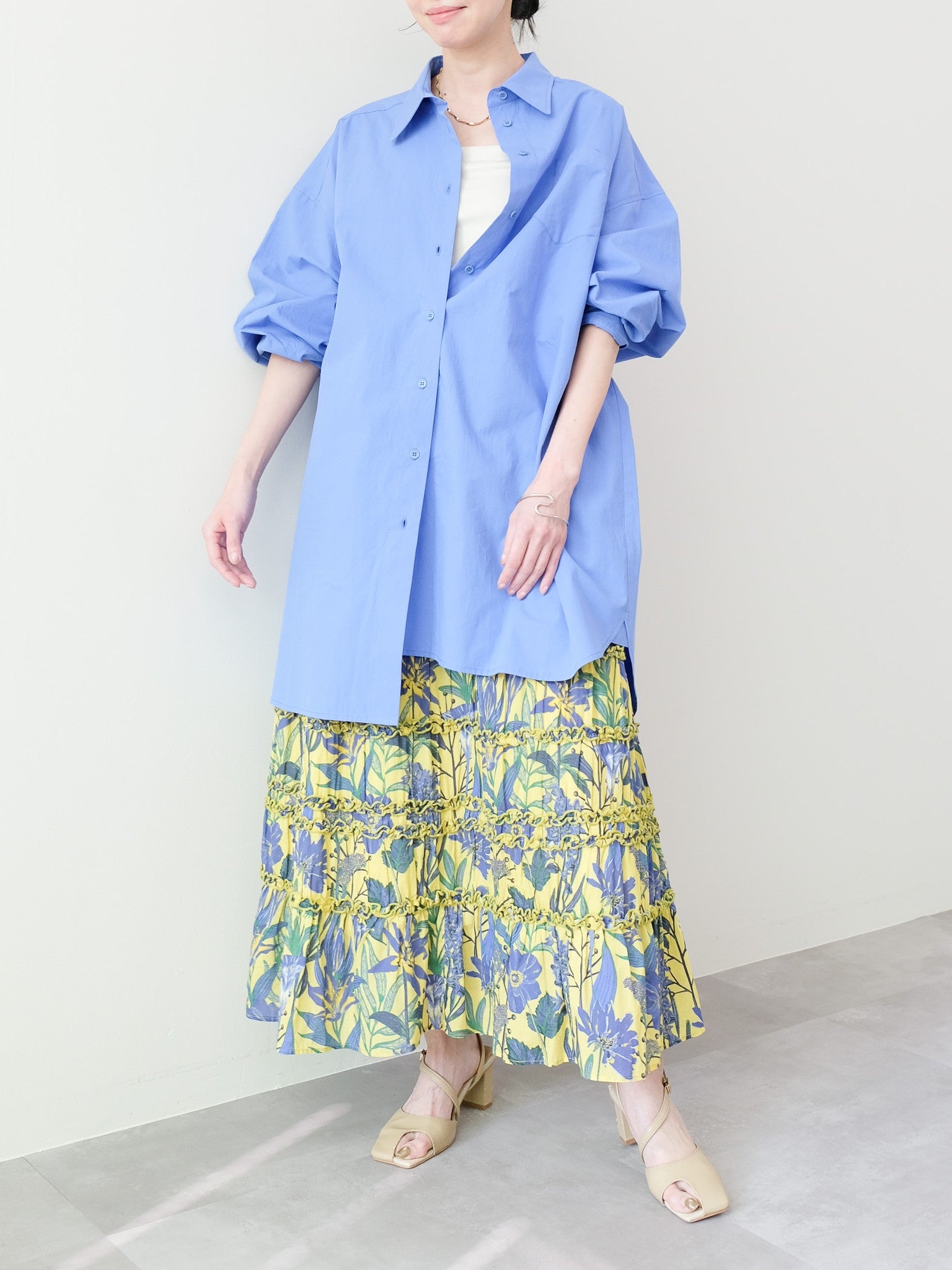Oversized Shirt(オーバーサイズシャツ)[601551]blue