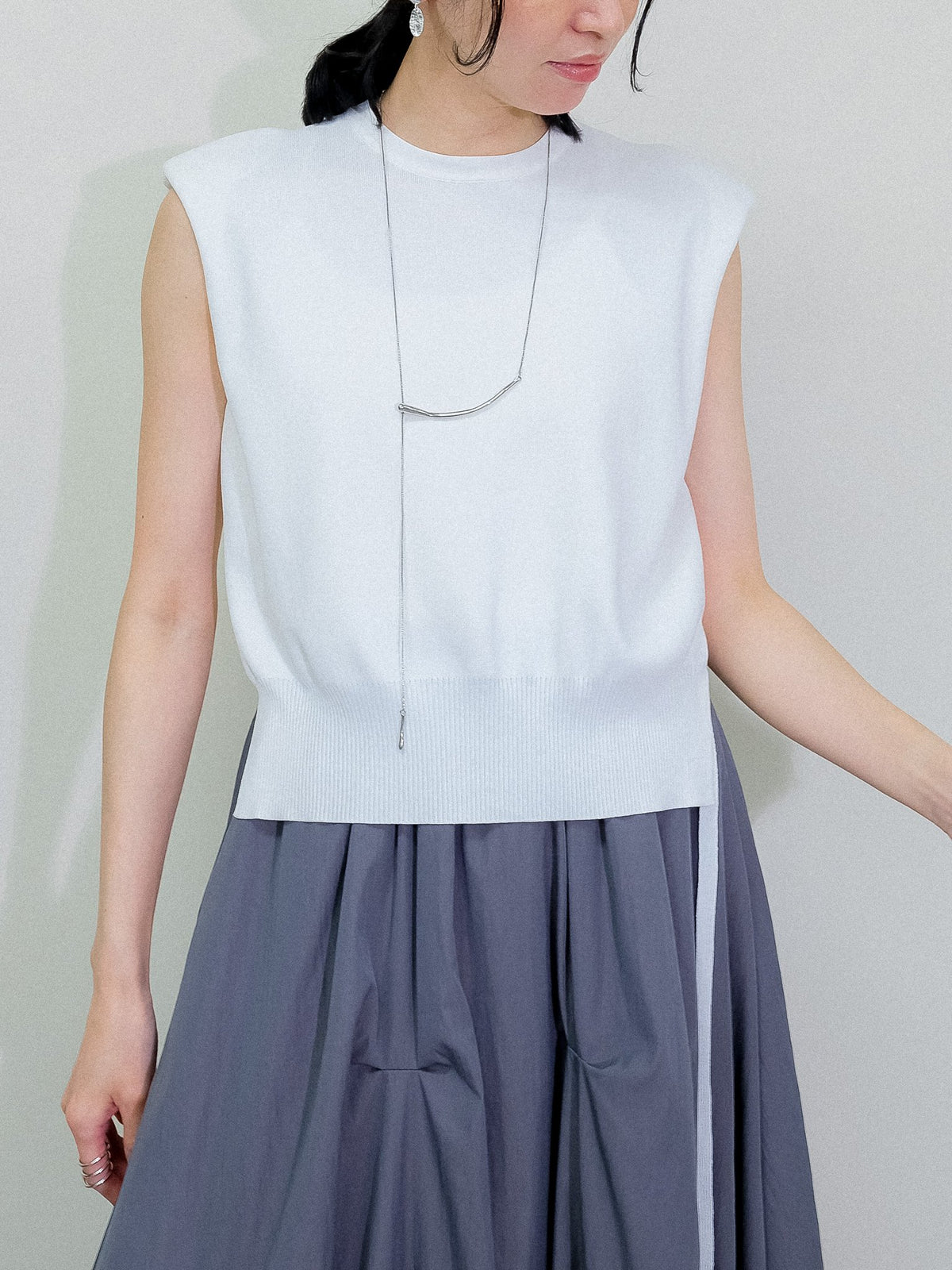 Shoulder Padd Kint Tops