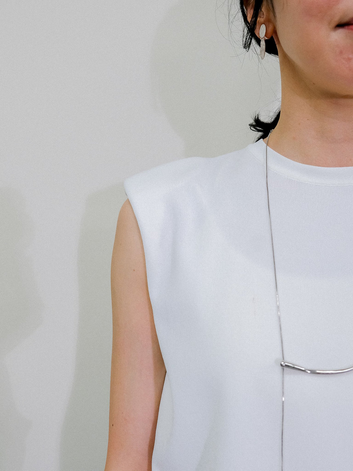 Shoulder Padd Kint Tops