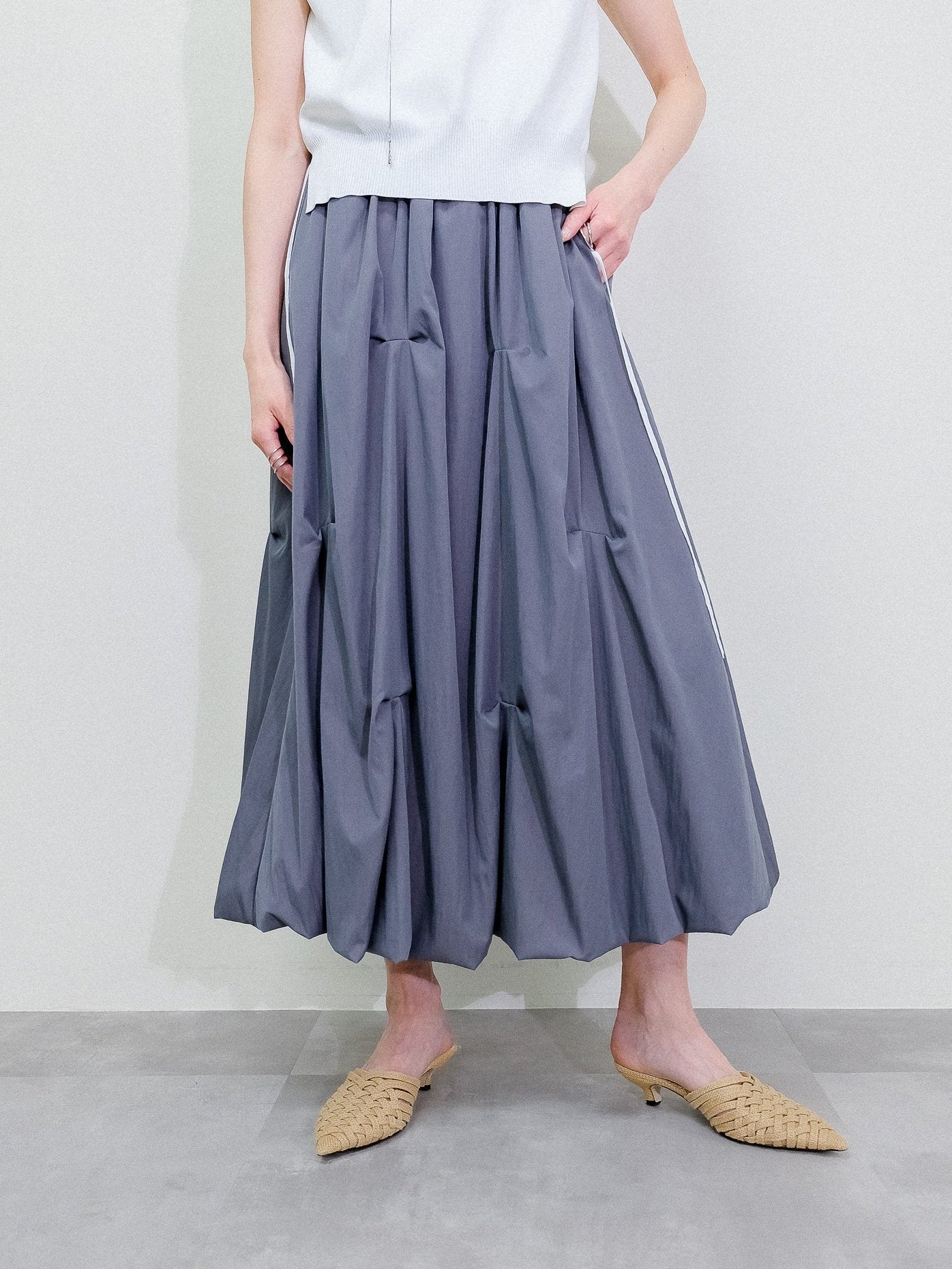 Tuck Skirt [603416]gray(75)
